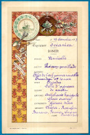 1897 MENU Paquebot, Ancien, Illustré : MESSAGERIES MARITIMES Sur "L'Océanien" ** XIXe - Menus