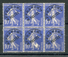 RC 25305 FRANCE COTE 7,80€ N° 52 - 10c SEMEUSE BLOC DE 6ex NEUF ** MNH TB - Preobliterati