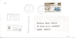 TAAF LETTRE RECOMMANDEE DE DUMONT D'URVILLE 1993 - Briefe U. Dokumente