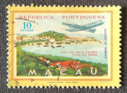 MAC6720UE - Air Mail - Views Of Macau - 10 Patacas Used Stamp - Macau 1960 - Used Stamps