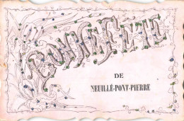 37 - INDRE ET LOIR - NEUILLÉ-PONT-PIERRE  -carte Fantaisie Ancienne "bonne Fête" Superbe - 10515 - Neuillé-Pont-Pierre
