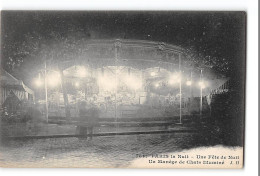 CPA 75 Paris La Nuit Une Fête De Nuit Un Manege De Chats Illuminé - Serie JH - Paris Bei Nacht