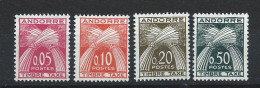 Andorre Taxe N°42/45** (MNH) 1961 - Timbre Taxe - Neufs