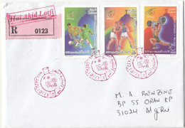 Algeria 1747 Registered Mail Opening Date Olympics Games Brazil 2016 Football Rio De Janeiro - Eté 2016: Rio De Janeiro