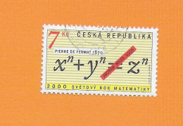 CZECH REPUBLIC 2000 Gestempelt°Used/Bedarf   MiNr. 259 "Internationales Jahr Der Mathematik"" - Usati