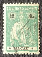 MAC5212U2 - Type Ceres 2 Avos Used Stamp - Macau - 1913 - Used Stamps