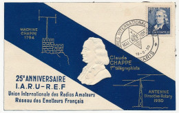 FRANCE - Carte Maximum - 4F CHAPPE - Congrès International Mai 1950 - PARIS 19/5/1950 - 1950-1959