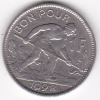 Luxembourg  Bon Pour 1 Franc 1928 , Charlotte, En Nickel , KM# 35 - Luxemburgo