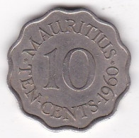 Ile Maurice 10 Cents 1960 ,  Elizabeth II. En Cupronickel, KM# 33 - Maurice