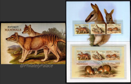Australia 2023 Extinct Mammals,Toolache Wallaby,Thylacinus,Long-tailed Mouse, Set Of 3+MS MNH Presentation Pack (**) - Neufs