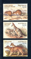 Australia 2023 Extinct Mammals,Toolache Wallaby,Thylacinus,Long-tailed Mouse, Set Of 3v, MNH (**) - Nuovi