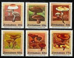 ZIMBABWE 1992, Mint Never Hinged Stamps, Mushrooms, Nrs. 476-481, #5118 - Zimbabwe (1980-...)