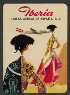 Iberia Lineas Aereas De España Etiqueta Espagne Etiquette Valise Avion Spain Airline Luggage Label - Publicités