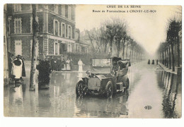 CP  VAL DE MARNE - CHOISY LE ROI - CRUE DE LA SEINE - ROUTE DE FONTAINEBLEAU - Floods