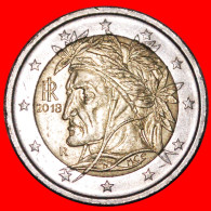 * NON-PHALLIC TYPE 2008-2023: ITALY  2 EURO 2018R! DANTE (1265-1321) ·  LOW START · NO RESERVE! - Italia