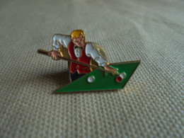 Vintage - Pins - Joueur De Billard Français - Années 80 - Billiards