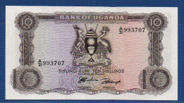 UGANDA - P. 2a – 10 SHILLINGS Nd (1966) UNC, S/n A/31 993707 - Ouganda