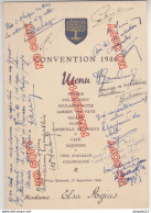 Au Plus Rapide Menu Convention 1946 Le Hohwald 17 Septembre 1946 Autographe Dédicace - Menus