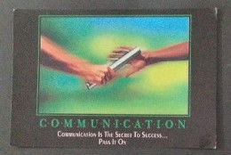 WORLDWIDE  OLD USED POSTCARD. C.O.M.M.U.N.I.C.A.T.I.O.N. IS THE SECRET TO SUCCESS... - World