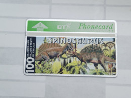 United Kingdom-(BTO-071)-Dinosaur Series-(K)Spinosaurus-(92)(5units)(402E12295)price Cataloge MINT-12.00£-1card Prepiad - BT Emissions Etrangères