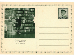 Czechoslovakia Postal Stationery Card Masryk 1936 - CDV60 14 - Postcards