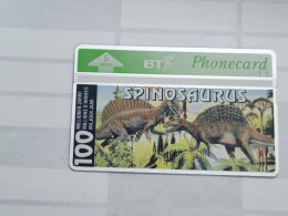 United Kingdom-(BTO-071)-Dinosaur Series-(K)Spinosaurus-(94)(5units)(402E13339)price Cataloge MINT-12.00£-1card Prepiad - BT Emissions Etrangères