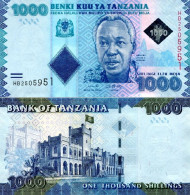 TANZANIA 1000 Shillings ND (2019 On Security Thread) P 41 C UNC - Tansania