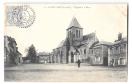 (34987-91) Saint Vrain - L'Eglise Et La Place - Saint Vrain