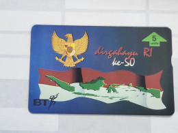 United Kingdom-(BTO-102)50th Anniv Of Indonesia-(123)(5units)(505D98543)price Cataloge MINT-60.00£-1card Prepiad - BT Emissions Etrangères