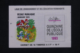 VIGNETTES - Carnet école Publique 1993 - TTB - A 389 - Blocks & Sheetlets & Booklets