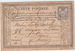 6739 Carte Postale Précurseur 1878 Type Sage Gennevilliers Pour Saint Denis 93 Landelle POMMIER - 1877-1920: Semi-Moderne