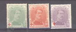 BE 0362  -  Belgique  :  COB 129-31  * - 1914-1915 Croix-Rouge