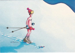 ILLUSTRATEUR HUMORISTIQUE BLACHON  LE SKI  DESSINATEUR DE BD CARACATURISTE - Sports D'hiver