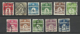 DENMARK Danmark 1905-1922 Wappe Coat Of Arms, Small Lot, O - Usati