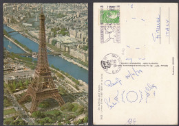 FRANCE - 1979 - Cartolina Riproducente La Tour Eiffel E La Senna, Affrancata Con Yvert 1973. - Tour Eiffel