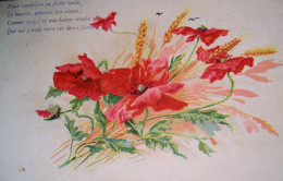 Cpa  FLEURS De COQUELICOT , EPIS De BLE & COQUELICOTS , 1906 , POPPIES BOUQUET , Flowers Poppy    OLD PC - Fleurs