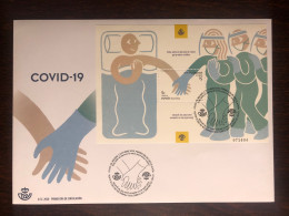 SPAIN FDC COVER 2020 YEAR  COVID HEALTH MEDICINE STAMPS - Briefe U. Dokumente