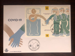 SPAIN FDC COVER 2020 YEAR  COVID HEALTH MEDICINE STAMPS - Covers & Documents