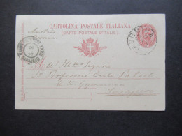 Italien 1897 Auslands PK Taormina - Sarajevo Österreich Bosnien Mit Ank. Stempel K Und K Milit. Post XXXII Sarajevo - Ganzsachen