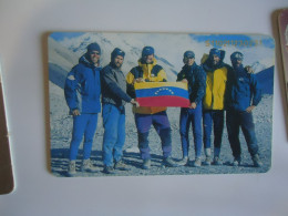 VENEZUELA USED CARDS FLAG ON MOUNTAIN  CLIMING - Sport
