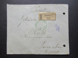 Österreich 1922 Kornähre MiF Einschreiben Salzburg - Sassenberg Grüner Stempel Post Überwachungsstelle München Freigegeb - Covers & Documents