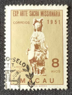 MAC5371U4 - Missionary Holy Art Exhibition - 8 Avos Used Stamp - Macau - 1953 - Oblitérés