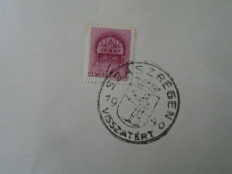ZA451.35 Hungary -Szászrégen  Visszatért -Commemorative Postmark 1940 - Hojas Completas