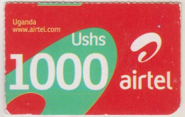 UGANDA - 1000 Ushs (1/4 Size), Airtel Card , Expiry Date:30/06/2013, Used - Uganda
