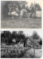 2 Photos Originales à Identifier: Militaire Ouvrier Agricole (Prisonnier De Guerre?) 1950 Environ - War, Military