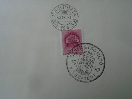 ZA451.57  Hungary -Szilágysomlyó  Visszatért -Commemorative Postmark 1940 - Poststempel (Marcophilie)