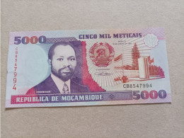 Billete De Mozambique 5000 Meticais, Año 1991, AUNC - Mozambico