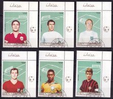 Ajman 310 - 315 Gestempelt, Fußball - Internationale Spitzenspieler (Nr. 1590) - Used Stamps