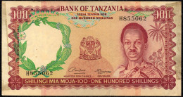 Tanzania 100 Shillings 1966 XF+ Banknote - Tanzanie