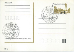 Czechoslovakia,Slovakia > Postal Stationery > Postcard 1990 - Postmark Cyril And Methodius - Postcards